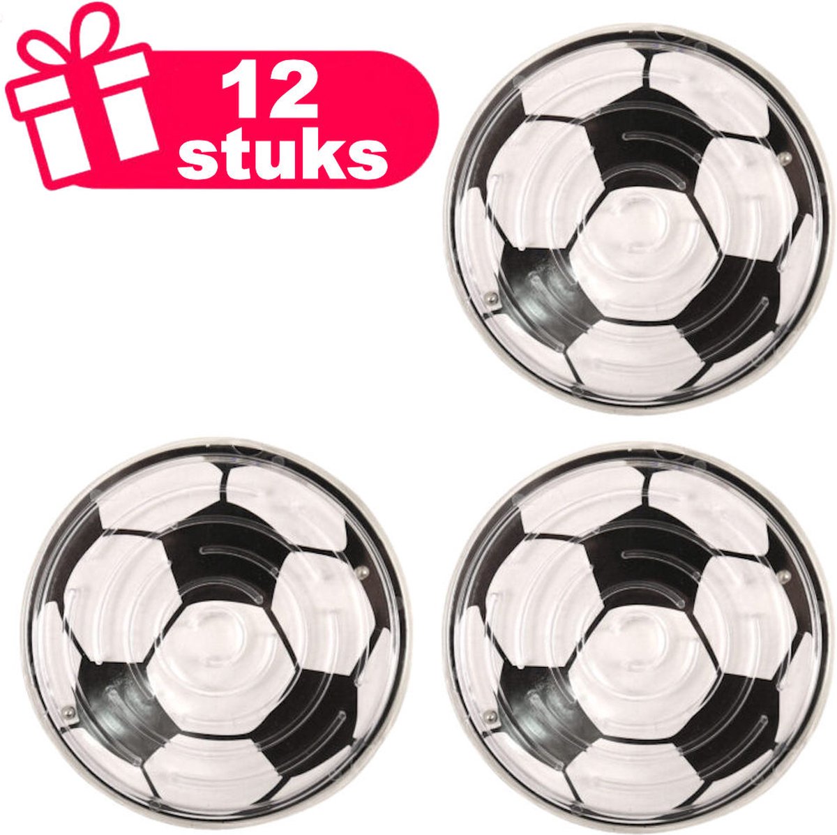Henbrandt - 12 Stuks Voetbal Doolhof Spelletjes - Traktatie uitdeelcadeautjes voor kinderen & peuters - Traktaties en kinderverjaardagen - Klein grabbelton speelgoed voor in traktatie uitdeelzakjes