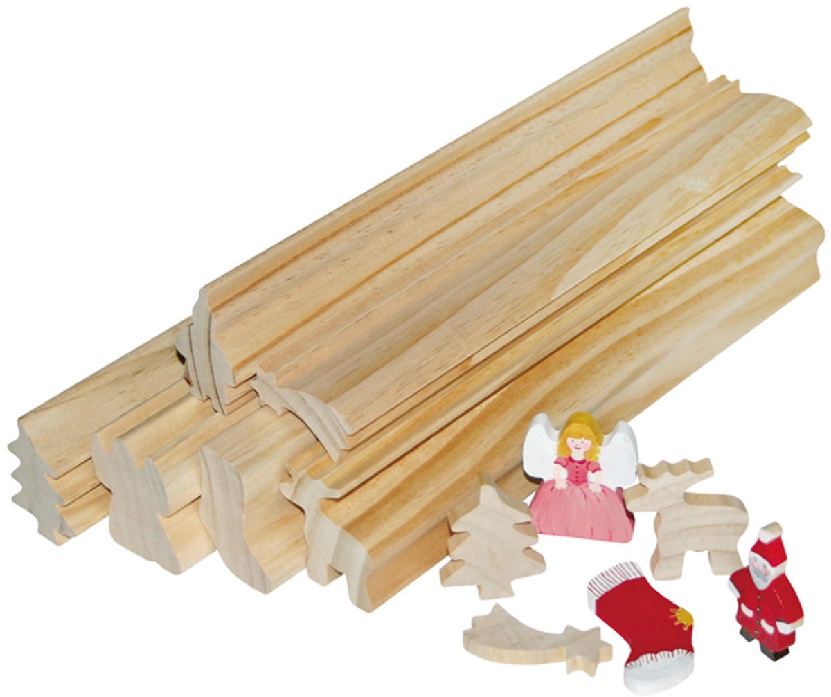 Eduplay houten kerst knutselstokken - decoratie en hobbyset.