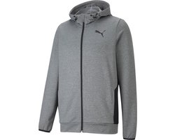PUMA RTG FZ-hoodiejack met volledige ritssluiting voor heren, grijs, grote maten tot 4XL