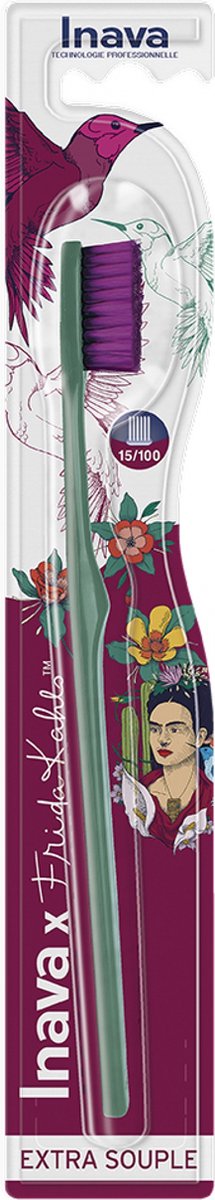 Inava x Frida Kahlo Extra Zachte Tandenborstel 15/100 (Kleur : Ivy groen)