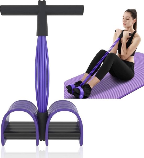 Buiktrainer Body Sculpture Tummy Trainer Pedaal Weerstand Band Bodybuilding Weerstandsband Spankabel Elastisch Sit Up Trainingsapparaat Fitness Buiktrainer Sportuitrusting