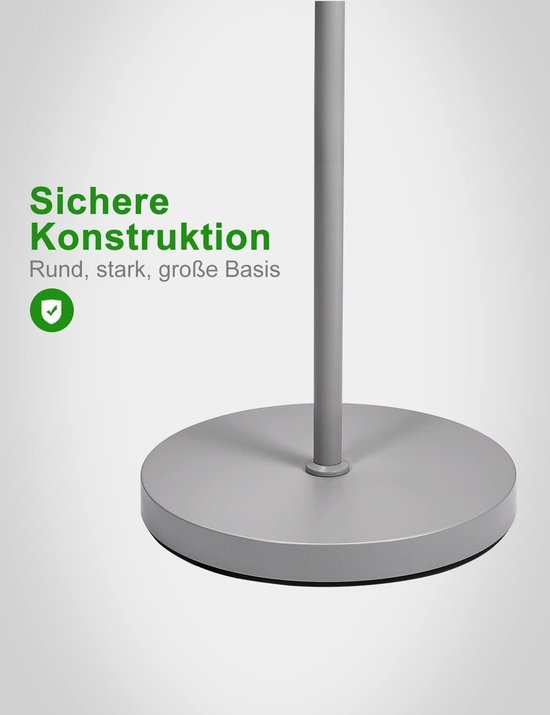 Calex U-Line Vloerlamp Woonkamer - Industrieel - Staande Lamp met E27 Fitting - Zwart - Excl. lichtbron