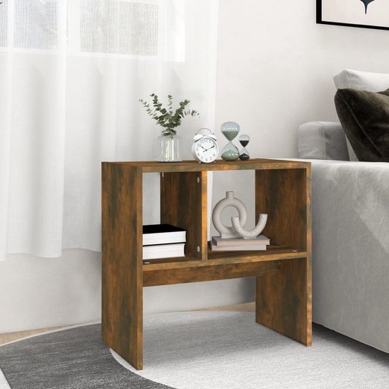 Tafel Gerookt eiken 100 x 50 x 76,5 cm Engineered hout en staal kopen