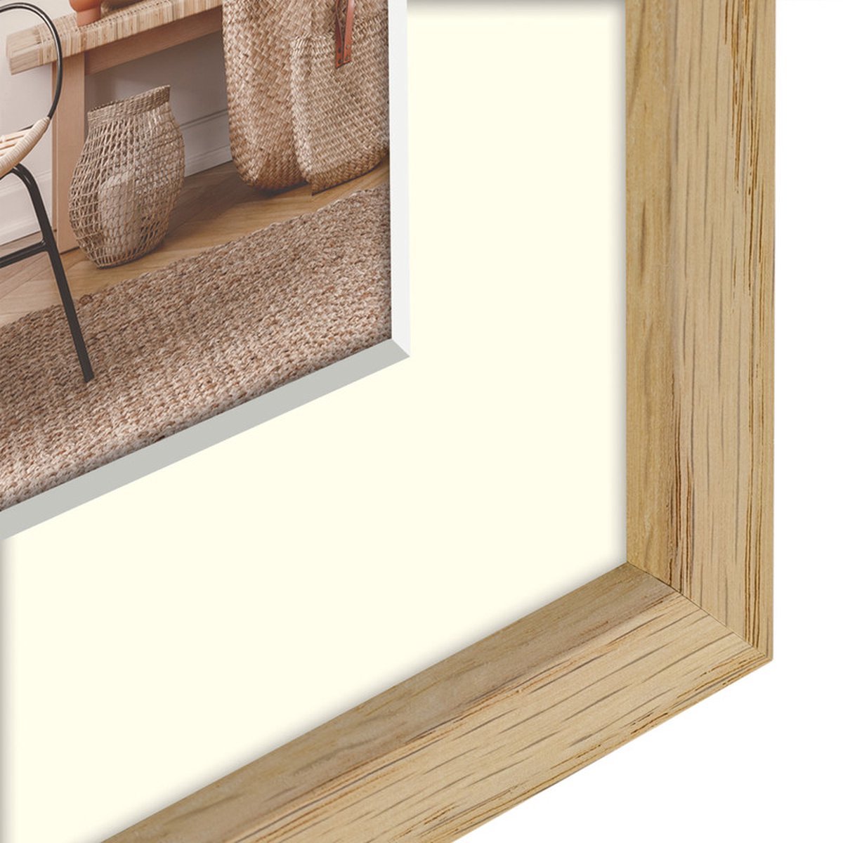 Zep Houten Fotolijst Malmo Bruin met Passepartout voor foto formaat 9x13 / 13x18 - V4557N