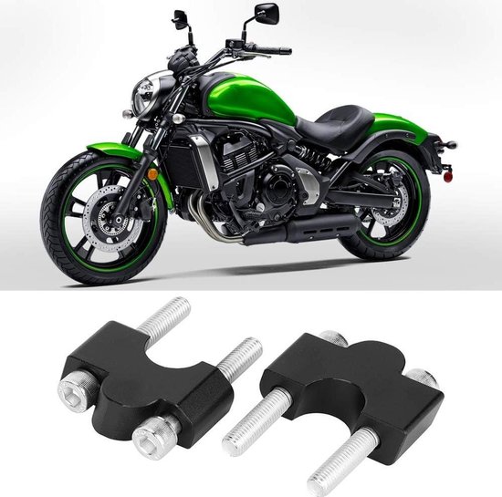 Motorstuur Riser stuurklem Voor Kawasaki Voor ZRX1200R Voor Z125 Z250 Voor Z250SL Voor Z300 Motorfiets Stuur Riser 22mm 7/8 Stuurverhogers (Kleur : Silver Riser 30mm