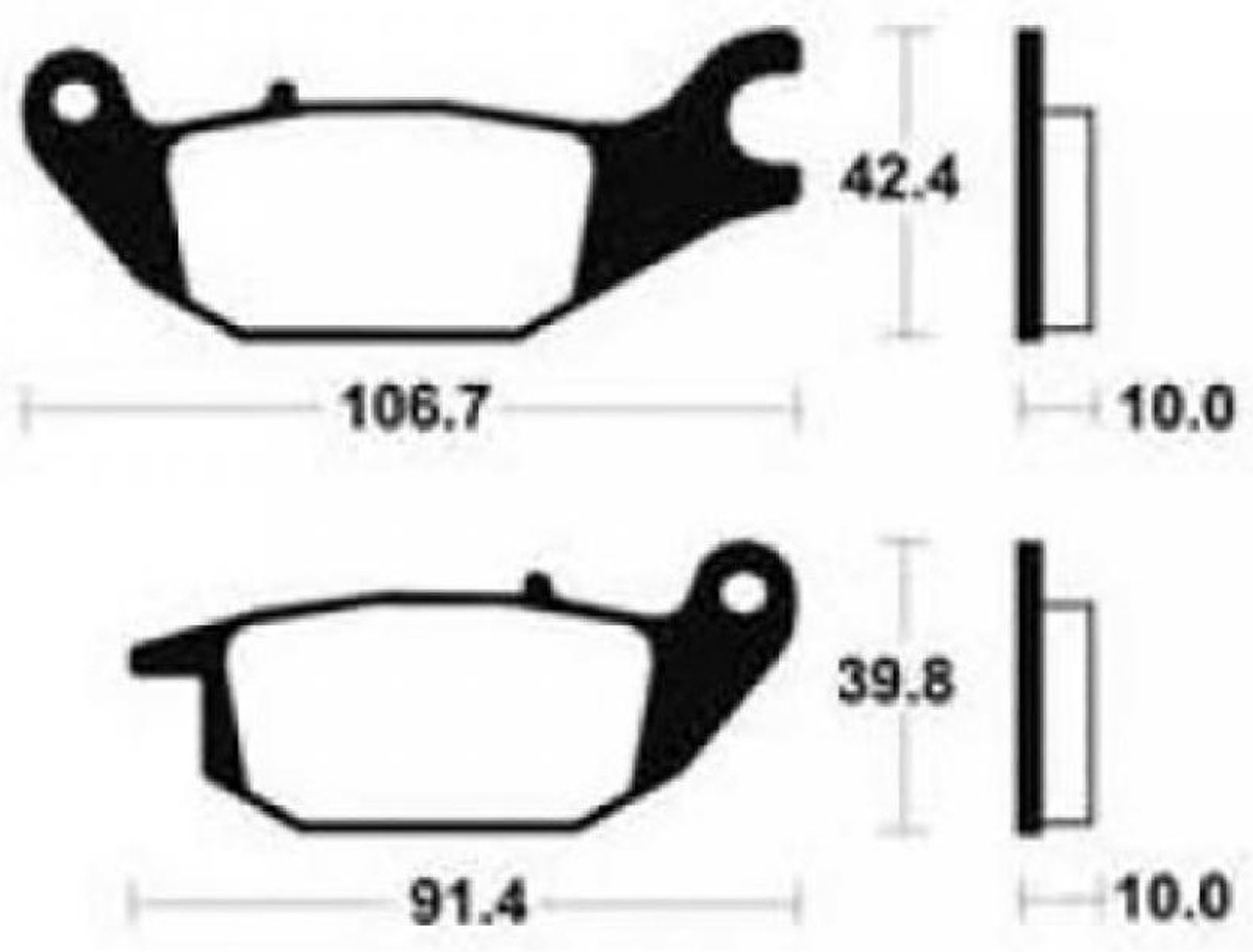 Bendix remblokje voor motorfiets Honda 125 Varadero 2001-2008 MA284 Gloednieuw
