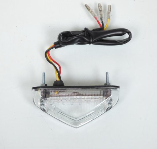 universele led achterlicht mini driehoek voor motor scooter quad spatbord — afbeelding 3