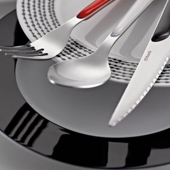 Houten Handvat Bestek Secret De Gourmet Bestekset 24-delig – Roestvrij Staal Met Houten Handvatten, Incl. Houten Bestekbak, Collectie Cadence Secret De Gourmet Cadence