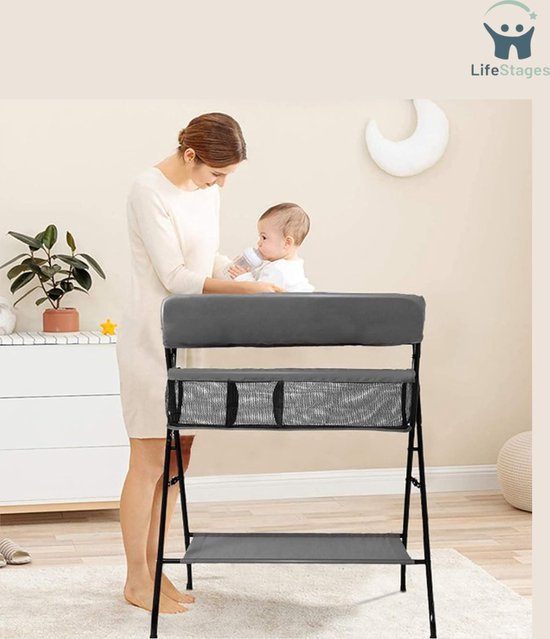 Bugaboo Changing Clutch Including Removable Grooming Mat, Waterproof Easy to Clean Travel Changing Pad for On The Go Diaper Changing Mat in Light Grey Mélange