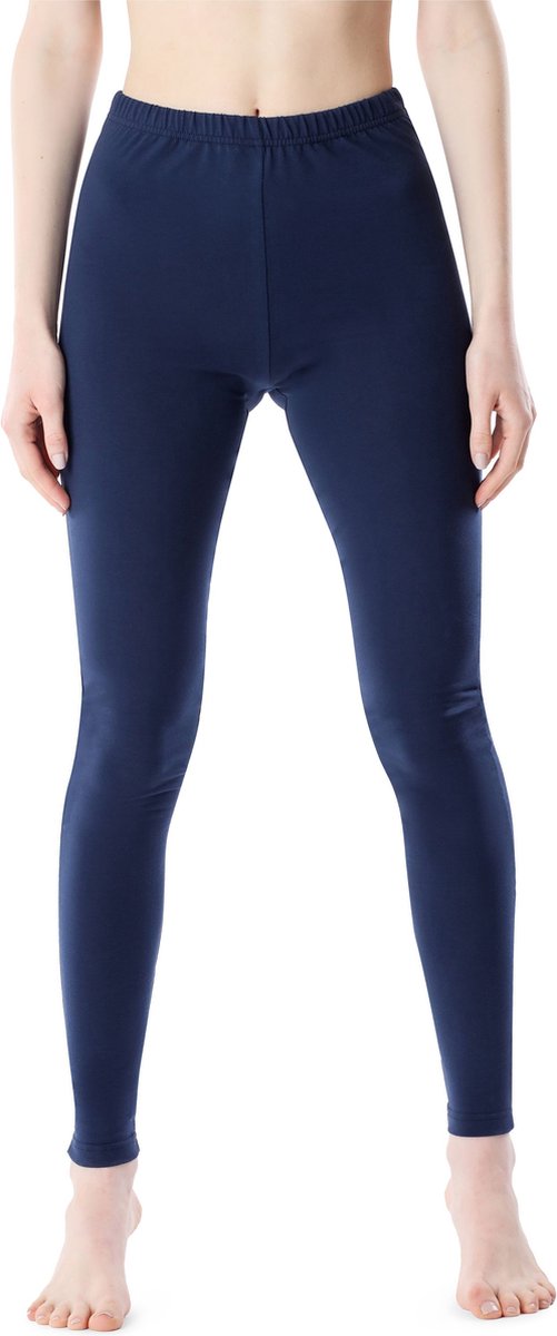Bellivalini Dames Leggings - Sport - Vrijetijdsbroek - Katoen - Lang - Donkerblauw - M - BLV-BLV50-198-LE op Prijzenvolger.com