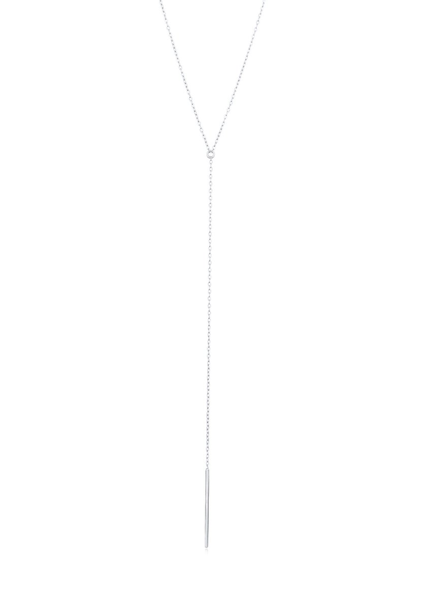 Elli - Halsketting - Ketting-Y Vrouwen Staafhanger Fijne Schakelketting 925 Sterling Zilver - Dames