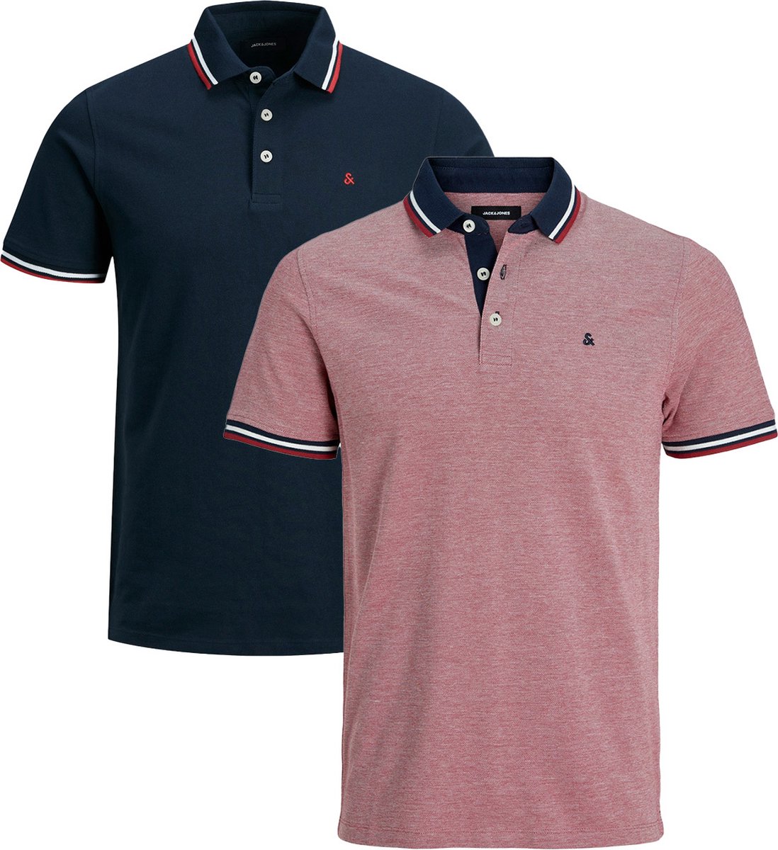 Jack & Jones Heren poloshirt 2 pack Paulos - Slim Fit