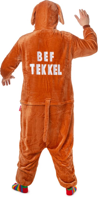 Honden onesie - Dieren onesie - Verkleedkleding - Bef tekkel - Maat XS/S