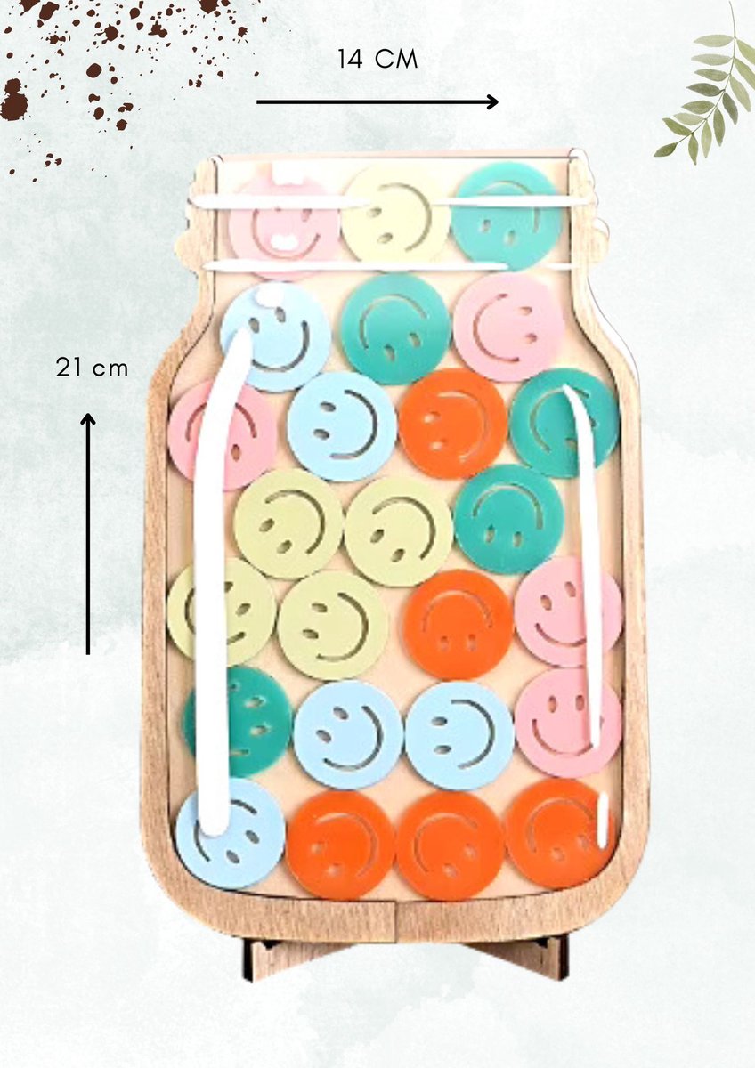 Beloningsglas, Gepersonaliseerd Beloningsglas met Houten Houder, Donut Sterren Beloningspot Beloningssysteem Star Reward Jars voor Thuis en op School