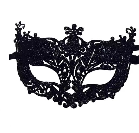 Jumada's - Oogmasker Venetië - Maskerade - Bal Masker met Glitters - Voor Ogen - Gala Feest - Maskerade - Bal Masker met Glitters - Voor Ogen - Gala Feest