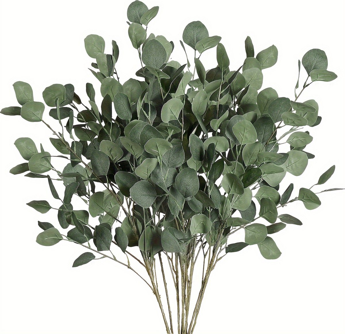 Eucalyptus groen - Kunst bloemen - Kunstplant - Huisdecoratie - huwelijksdecoratie - feestdecoratie - 6 Stuks - Natuurlijke en Frisse Element - Groene Thema Decoratie - Multifunctionele Plantenaccessoires- Gemakkelijke Installatie