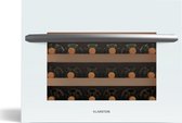 Bol.com Klarstein Vinsider 24 Built-In Uno Wijnkast - 24 Flessen - Inbouw mogelijk - Glazen deur - LED - Wit aanbieding