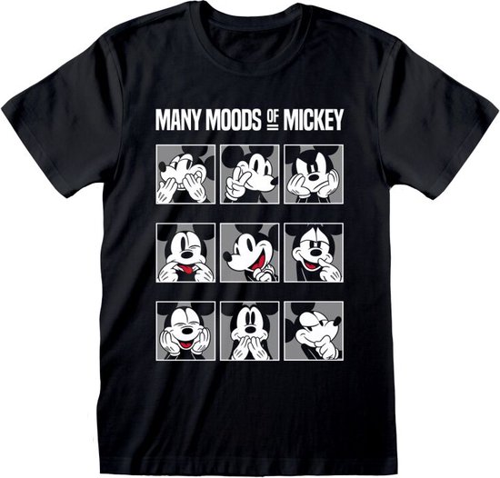 Mickey Mouse Many Moods of Mickey Heren T-shirt - zwart - S