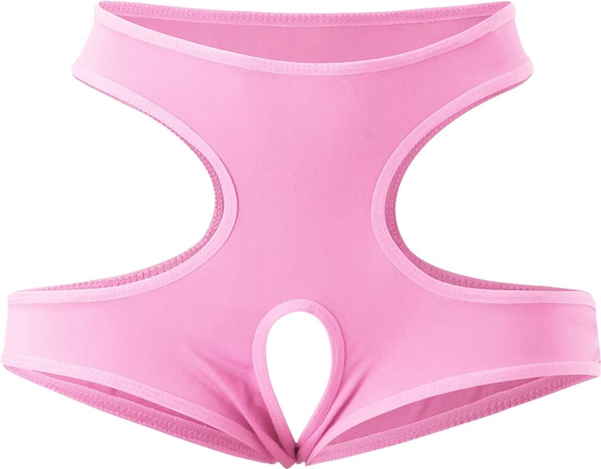 Open Heupen en Kruis Ondergoed - Lingerie - Roze - Dames