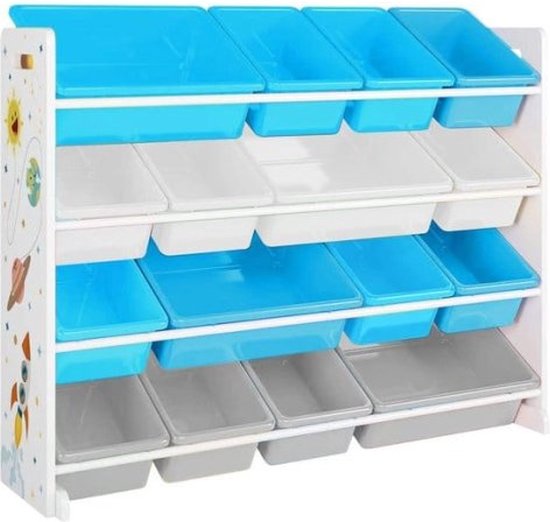 Kinderboekenkast Op Wielen 2 Niveaus Speelgoedrek Van Hou 52 X 46 X 625 Cm Groen