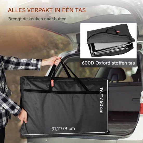 Happyment buitenkeuken - Campingkeuken - Kampeerkeuken - Inclusief keukenkastje van Happyment — afbeelding 3