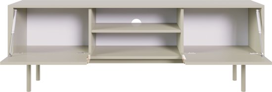 Selsey - Viviaro - Meuble RTV avec deux portes et niches - 154 cm - Grijs beige