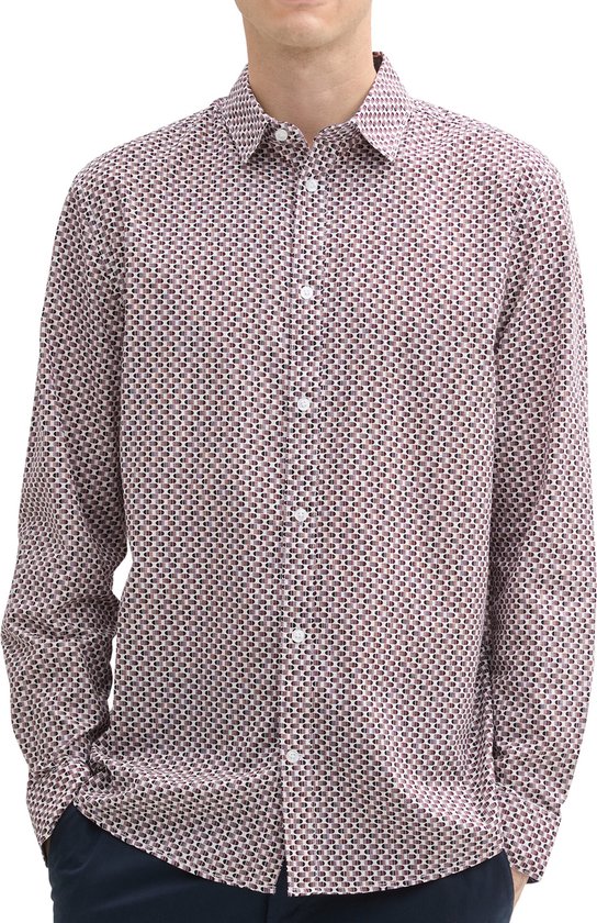 Tom Tailor - Chemise à manches longues - Homme - XXL - Blanc cassé - Katoen - 1043806