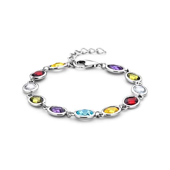 bracelet zircone colorée 16 + 3 cm