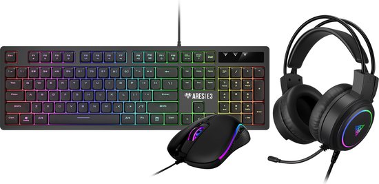 Configuration complète du PC de jeu Ryzen 5 Budget 6 Core comprenant un casque de Gaming , un moniteur 27", un clavier, une souris et un tapis de souris - SSD 1 To - 32 Go de RAM - WiFi - Windows 11 Pro