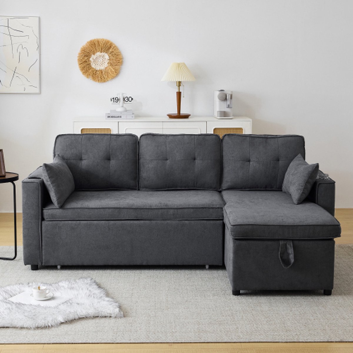 DOMO collection Hoekbank Incanto L-Form optioneel met slaapfunctie