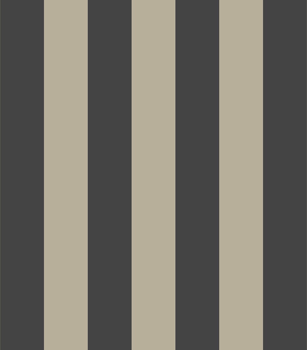 Behang – Verticale brede strepen – Beige Taupe Zwart – Klassiek – Elegant – Hotelchic – Luxe – Slaapkamer – Woonkamer – Hal – Eetkamer – 0,53 x 10,05 M – hashtag