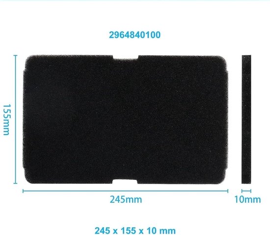 Alapure Koolstoffilter geschikt voor Blomberg KF9189387005 (2st