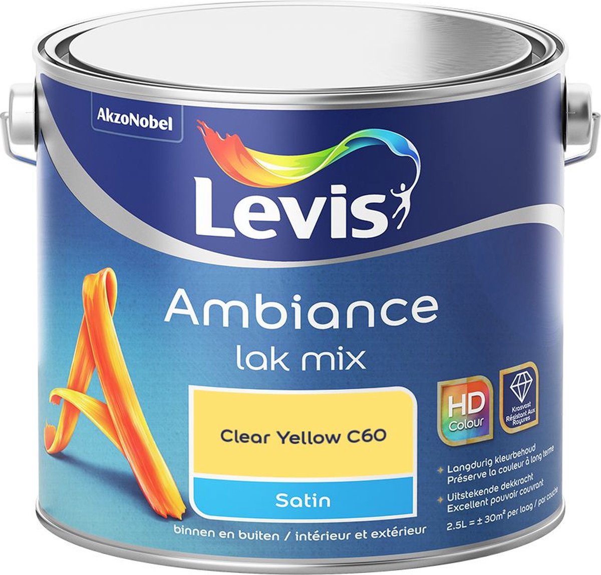 Levis - Ambiance Lak Satin Mix - Clear Yellow C60 - Mengverf - 2,5 L