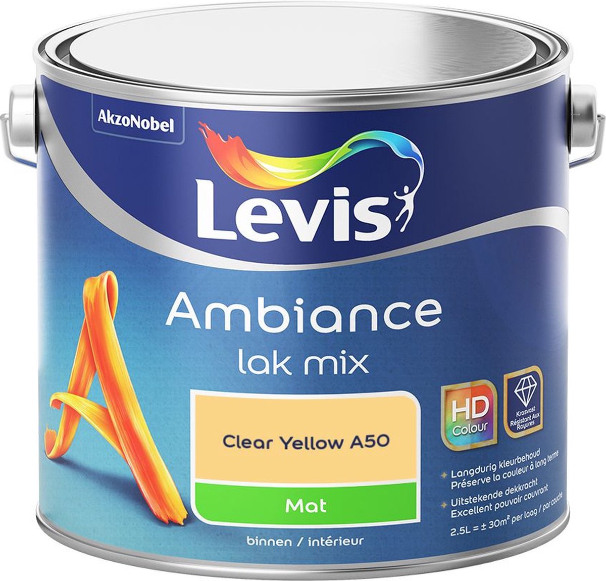 Levis - Ambiance Lak Mat Mix - Clear Yellow A50 - Mengverf - 2,5 L
