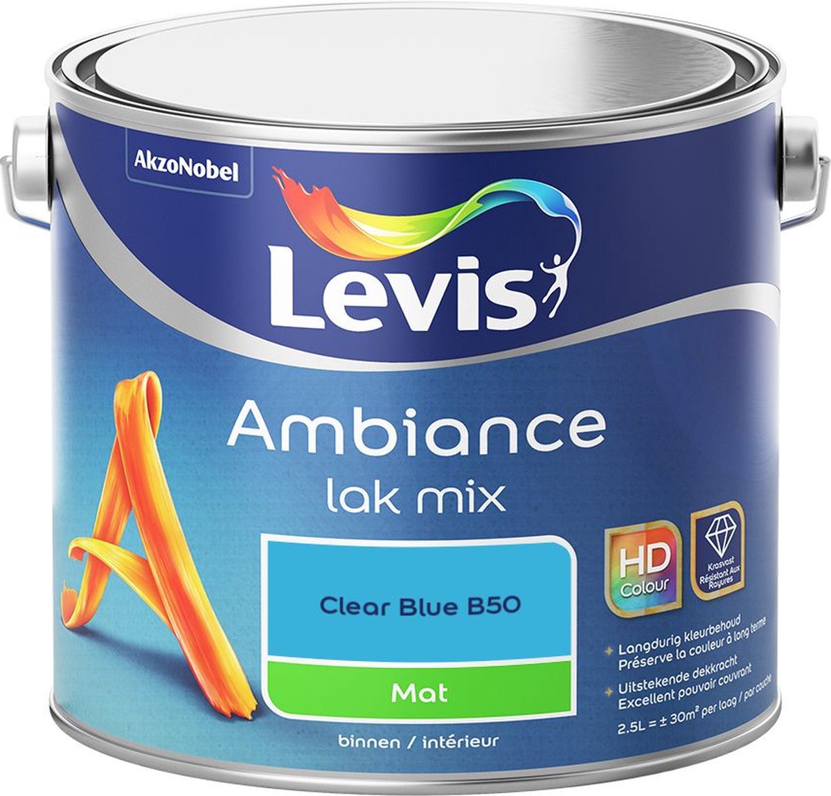Levis - Ambiance Lak Mat Mix - Clear Blue B50 - Mengverf - 2,5 L
