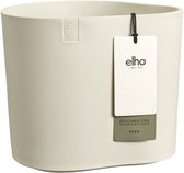 Elho Eden 25 - Bloempot voor Binnen & Buiten - 100% Gerecycled Plastic - Ø 24.5 x H 23.1 cm - Linnen wit