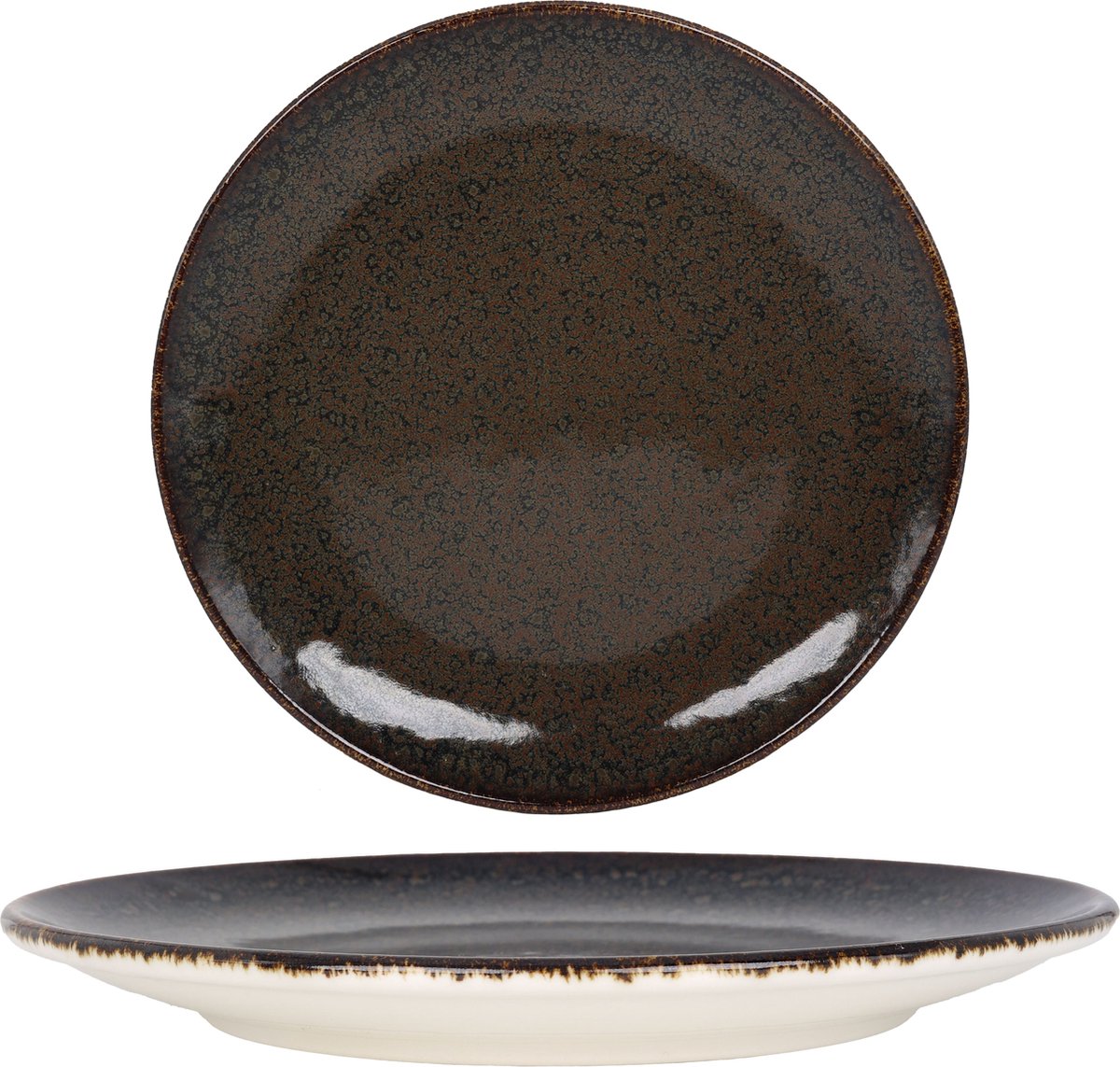 Bonna Platte Bord - Ore Tierra - Porselein - 23 cm - set van 6