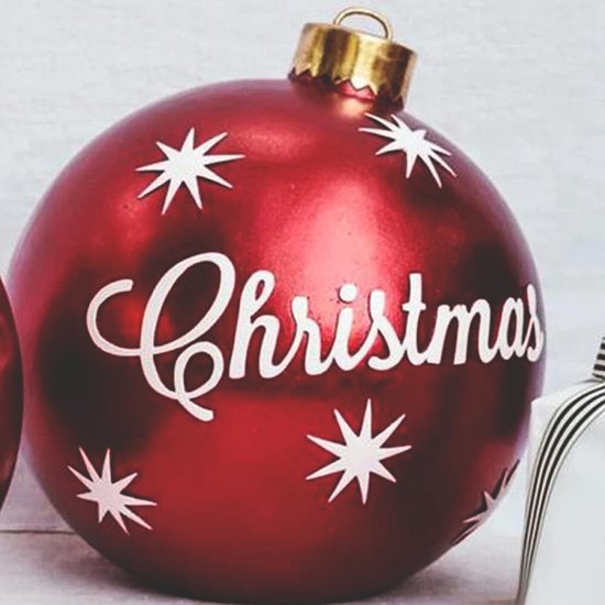 Kerst-opblaasbal-decoratie: opblaasbare grote decoratieve Kerst-opblaasbal-decoratie: opblaasbare grote decoratieve