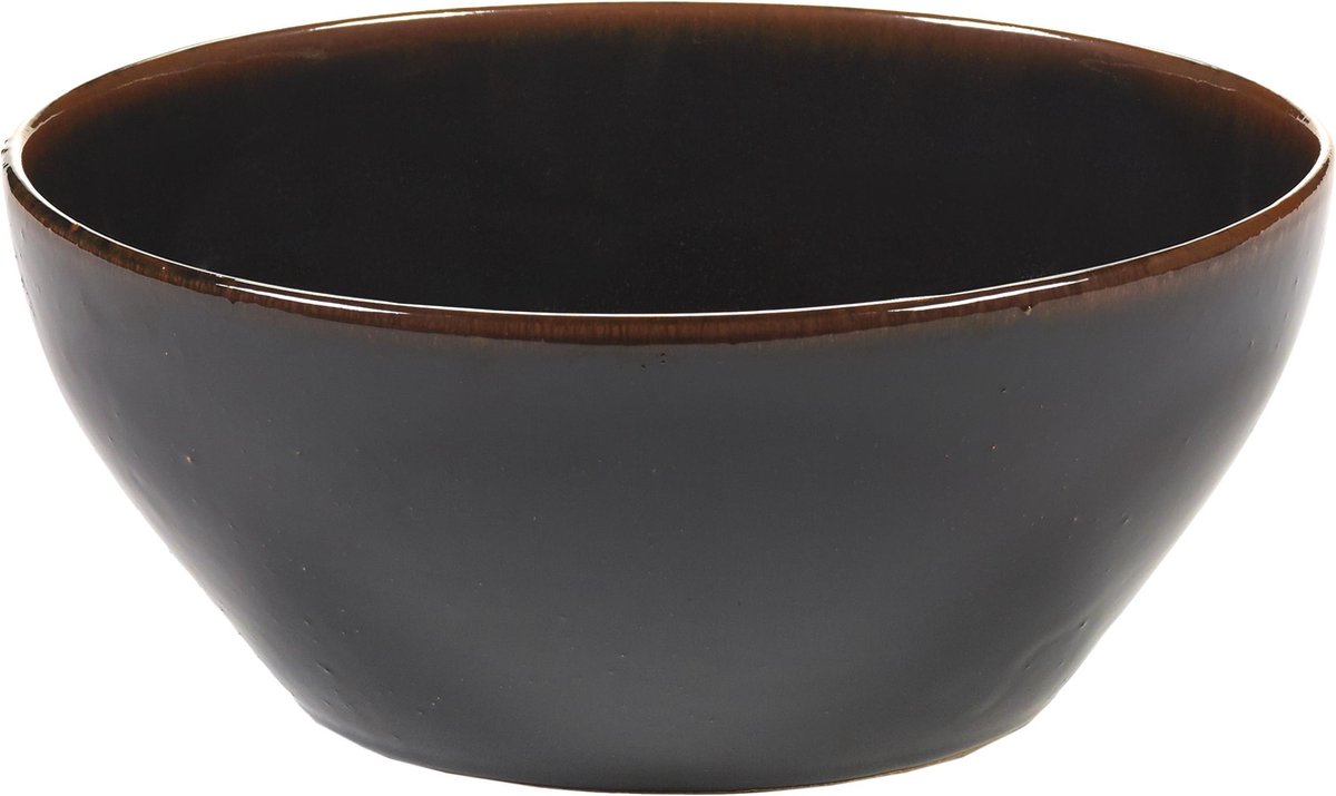 Serax Out Of Lines By Uncharted Saladeschaal 22x25 Black Brown