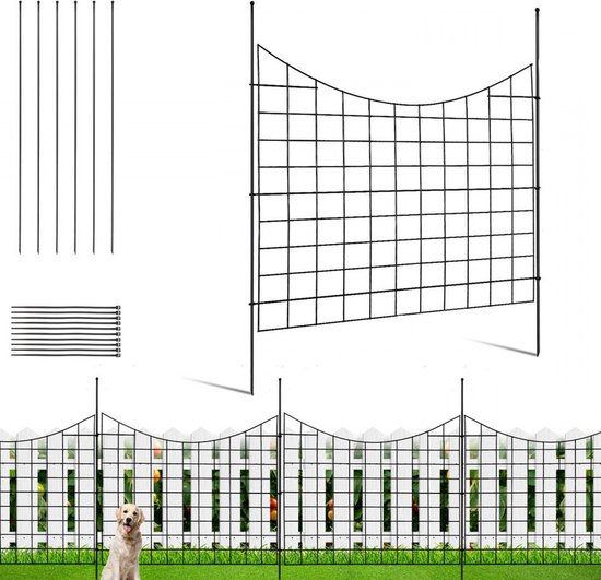LIANTRAL 25 Stück Tier Barriere Zaun, Dekorativer Gartenzaun