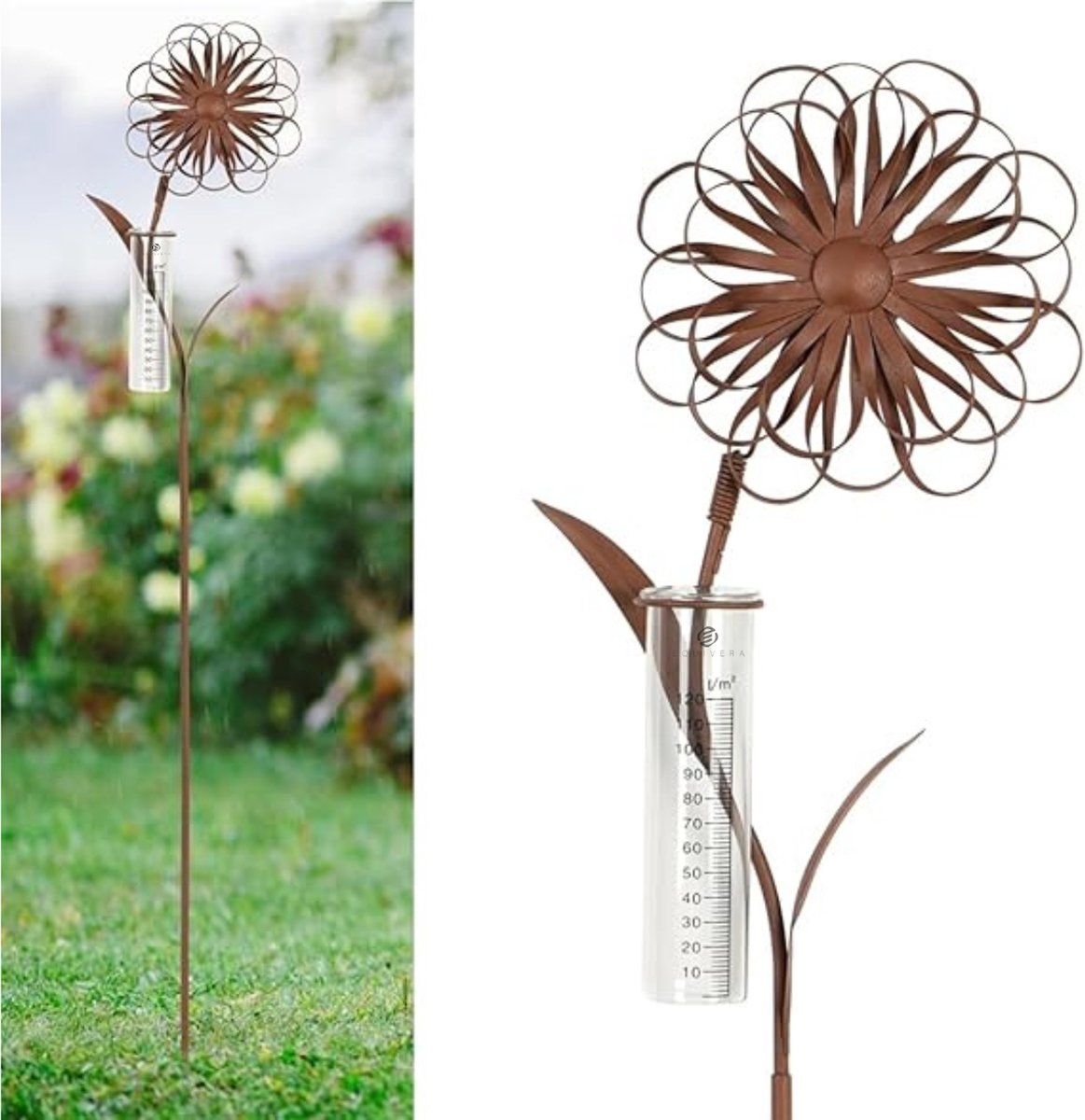 Equivera Regenmeter met Grondpen - Regenmeter - Regenmeter Tuin - Neerslagmeter - Outdoor - Voor tuin en gazon!