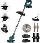 Bol.com Mardin Kantenmaaier - Grastrimmer - Bosmaaier - Incl. 2 accu's en lader - Zwart/Groen aanbieding