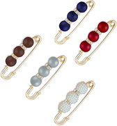 5 stuks - Knoopspelden - Vestsluiting - Broche clip - vestclip dames - vestsluiting - kleerclip - Cardigan clips - 5.5cm - Maak de taille van de broek strakker
