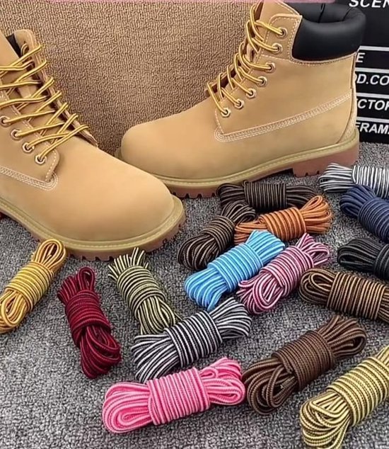 Veters - grijs/zwart - 80cm - wandelschoenen - Veters rond - Veter - Schoenveters - extra stevig