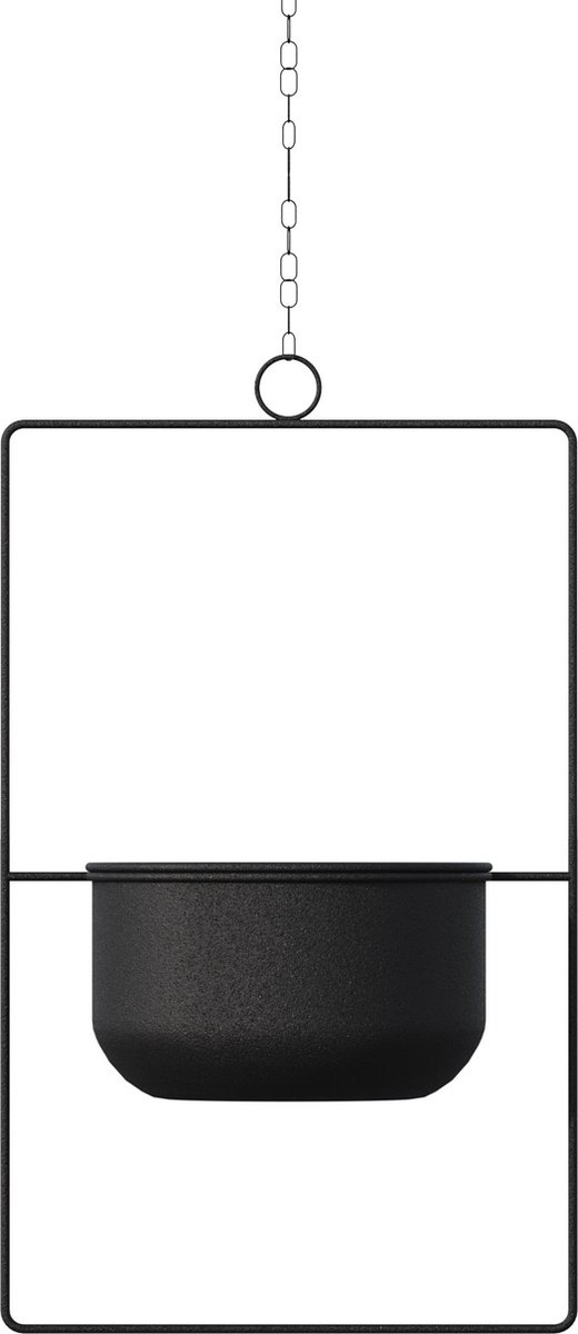 Asir - Decoratieve Pot - Zwart - 17 cm