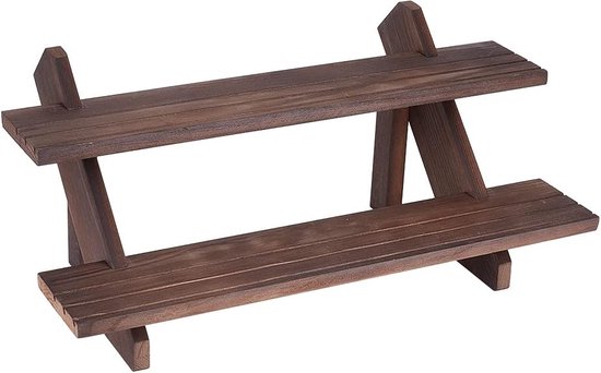 Présentoir à Bijoux décoratif en bois Inovra ® à deux niveaux et rainures pour Diverse Présentoirs