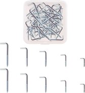 Annyswit 200 Stuks L-vormige Schroefhaken 4 Maten, Wandhaken om te Schroeven L-haken Gegalvaniseerd, Wit L Hoekige Schroefhaken met Expansiebuisjes 3 Maten, Voor Huis, Werkplek, Kantoor Annyswit 200 Stuks L-vormige Schroefhaken 4 Maten, Wandhaken om te Schroeven L-haken Gegalvaniseerd, Wit L Hoekige Schroefhaken met Expansiebuisjes 3 Maten, Voor Huis, Werkplek, Kantoor
