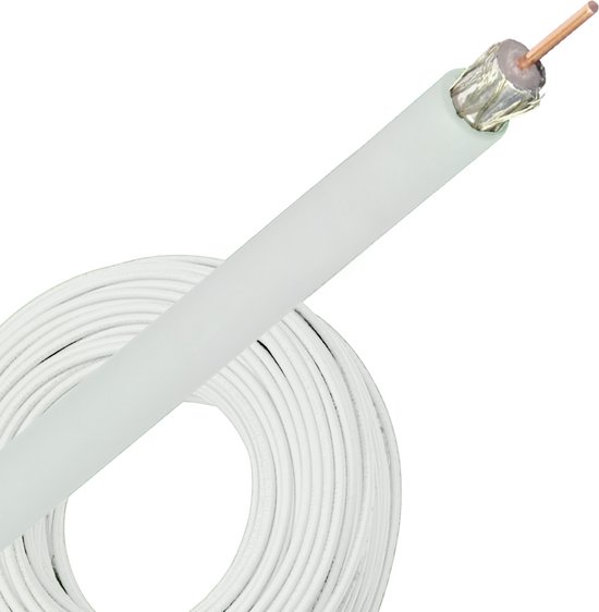 Bedea Telass100 coax kabel PVC wit - per rol 100 meter (10300100) | bol