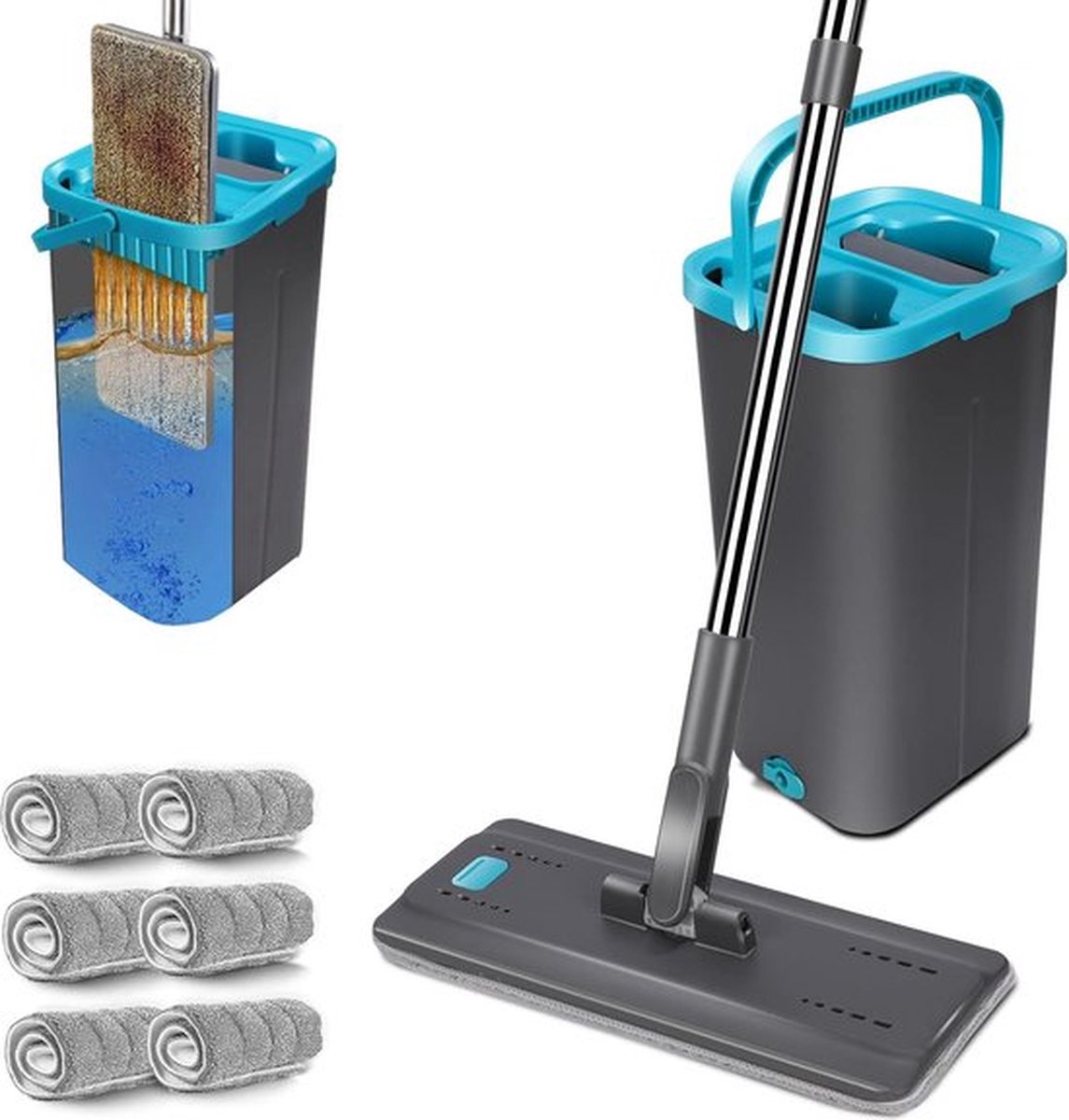 Goedkoopste Dweilsysteem - Dweilset - Dweilsysteem Met Wringer - Dweil Met Emmer - Dweilen
