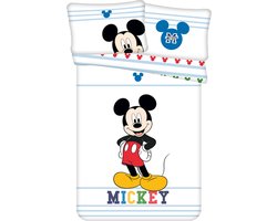 Disney Mickey Mouse BABY Dekbedovertrek Smile - 100 x 135 cm - Katoen